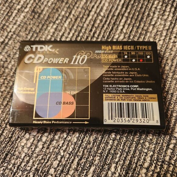 Cassette Tape TDK High Bias CD Power 110 min High Energy Performance - Picture 4 of 4